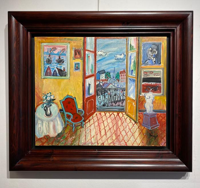 CARLOS NADAL ' INTERIOR '  61 X 75 CM  -1981-