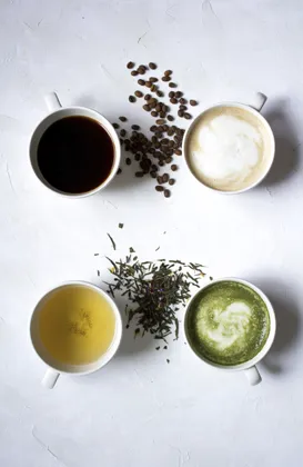 cups with various drinks