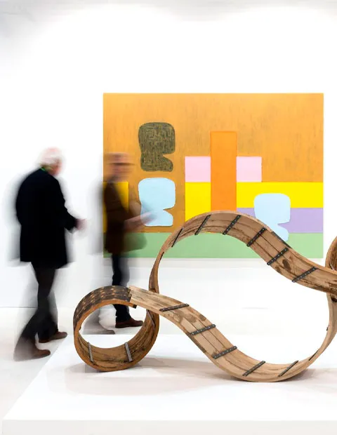 Gallery with paintings