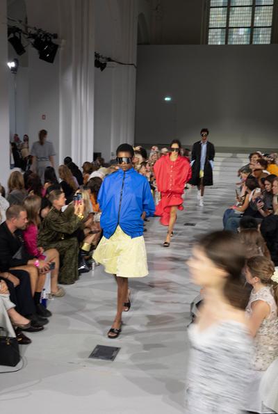 partial view of a parade