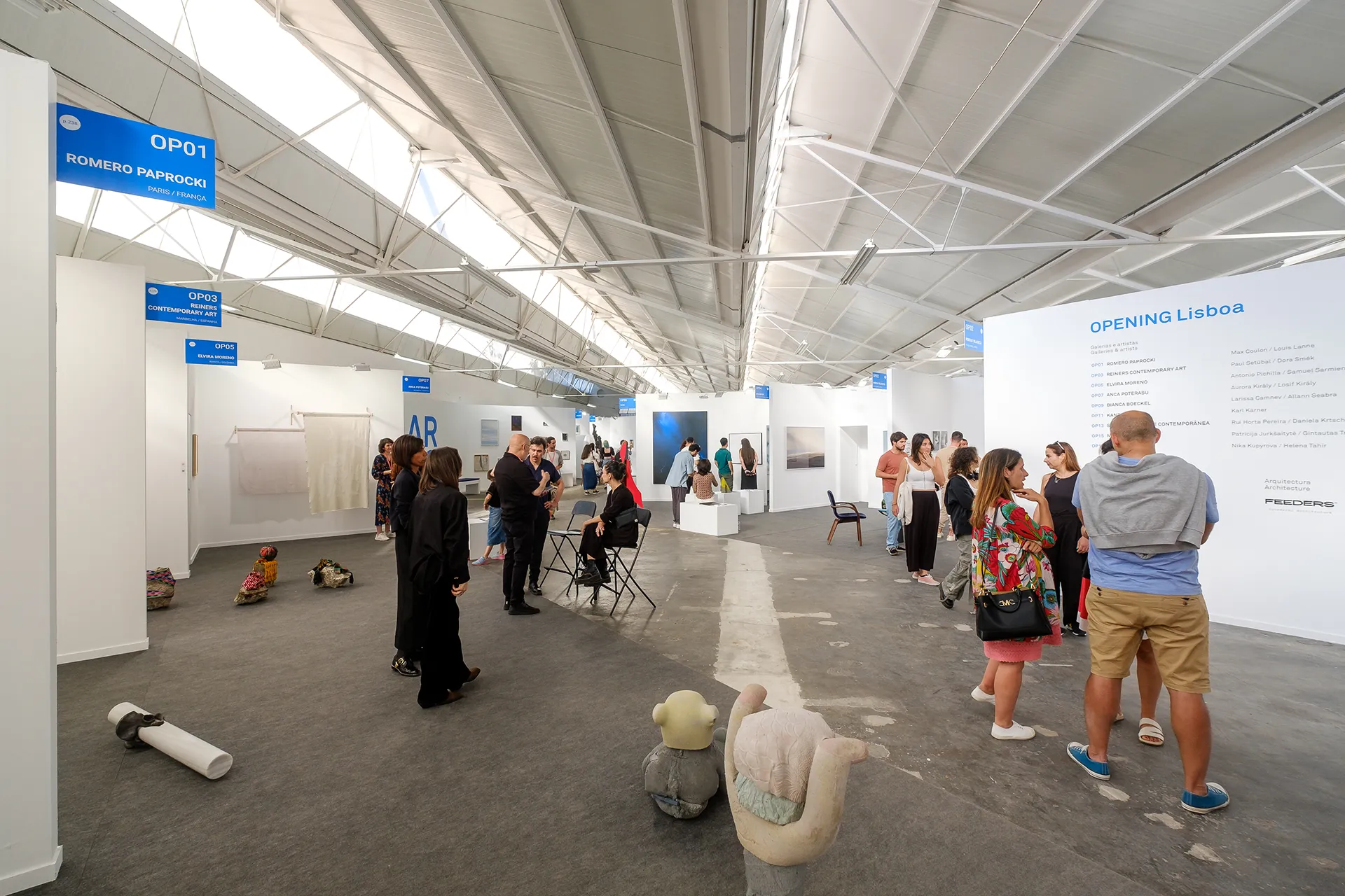 People at the ARCOlisboa exhibition