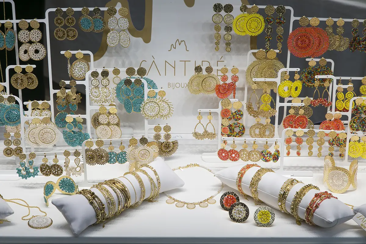 Coloured umbrellas in bisutex