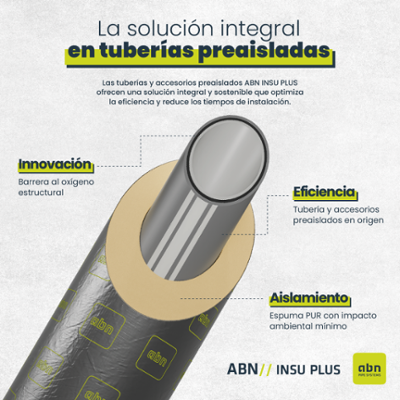 Dibujo de la solución integral en tuberías preaisladas de ABN