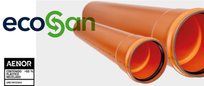 Ecosan plastic pipes from Plásticos Ferro and AENOR certificate