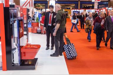 Visitor at C&R stand