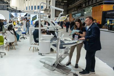 Exhibitors on a stand