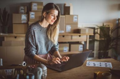 Imagen de una mujer emprendedora