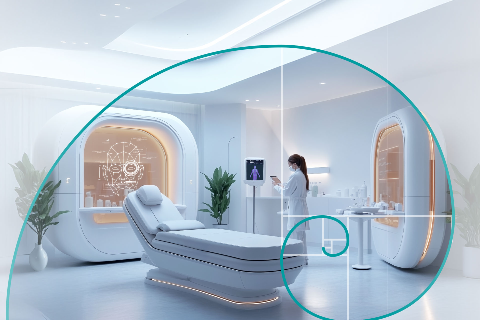 camilla y persona mirando documentos de EXPOMEDES