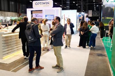 aspecto parcial pabellón en feria