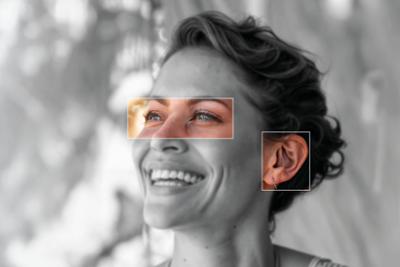 hombre y mujer con gafas y audifonos en ExpoÓptica