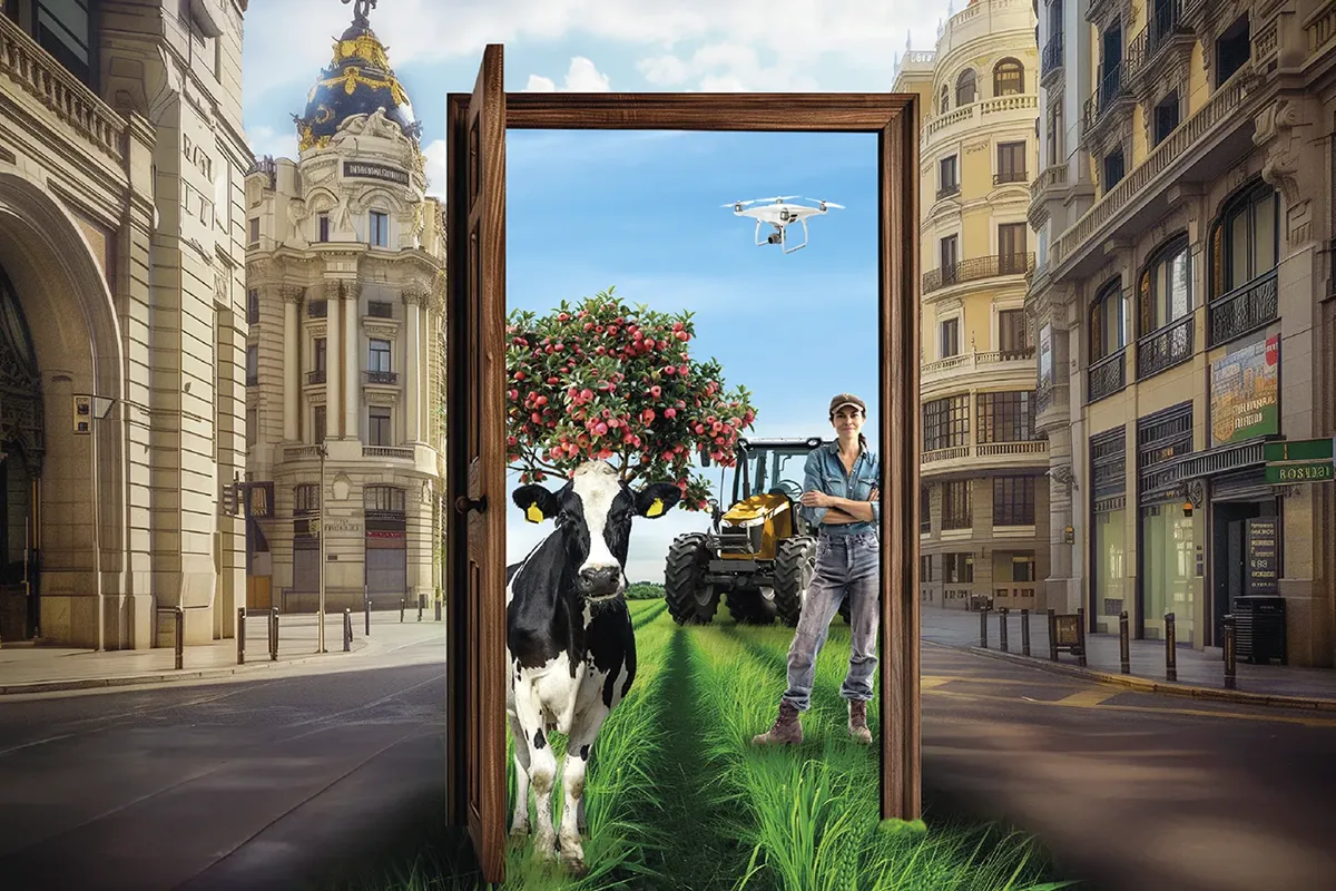 Puerta al campo en el centro de la ciudad