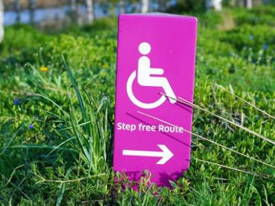 Step free route poster for wheelchair users