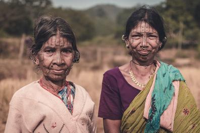 Two women in India