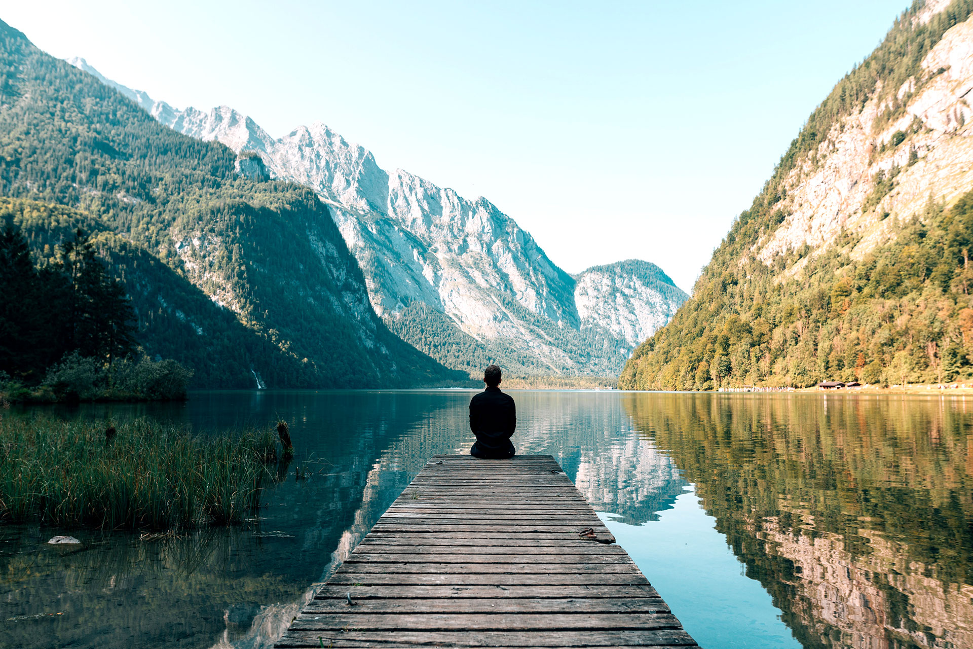 Mountain and lake landscape