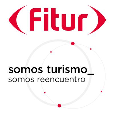 logos FITUR con el claim somos turismo, somos reencuentro 