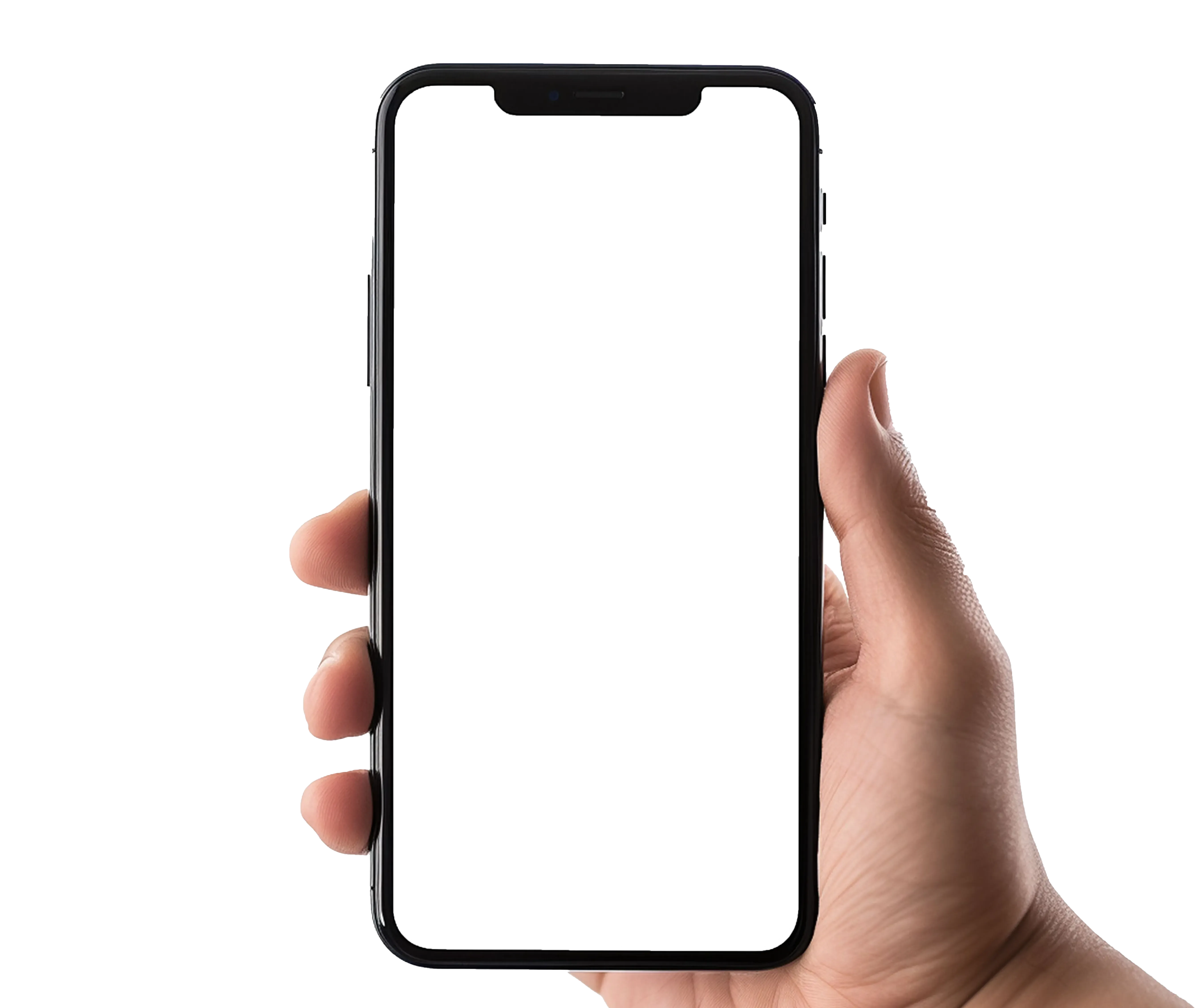 Mobile phone with transparent screen