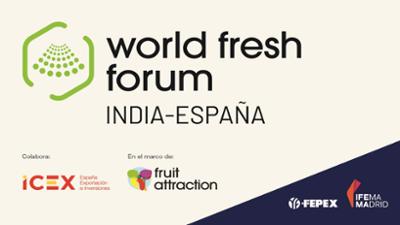 Cartel World Fresh Forum feria Fruit Attraction India-España