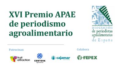 Logo XVI Premio APAE de Periodismo agroalimentario