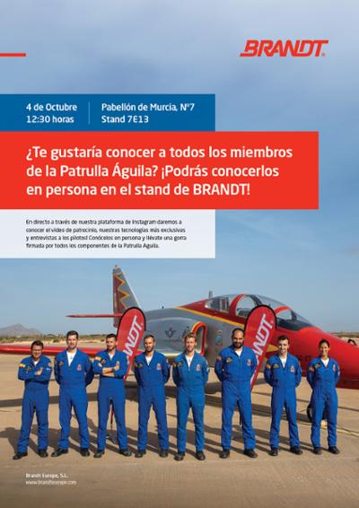 Members of the Patrulla Águilal at the Brandt stand