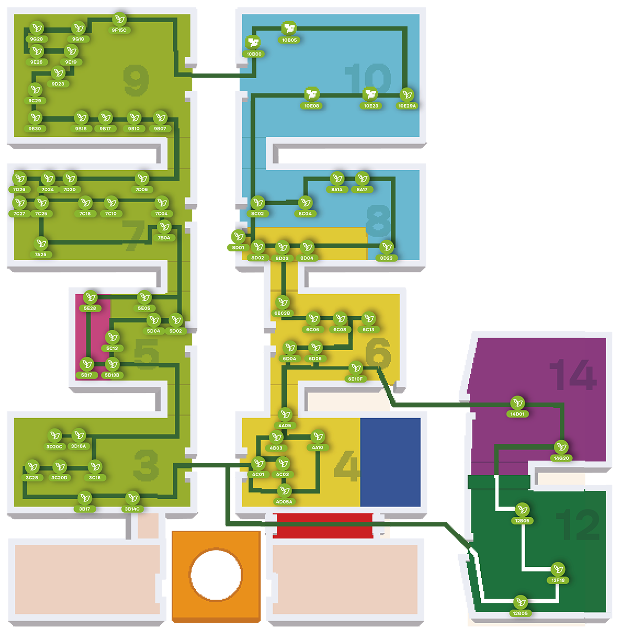 Mapa del recorrido sobre productos de certificación ecologica