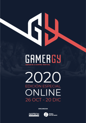 Imagen del cartel en el que se anuncian las competiciones de Gamergy on line