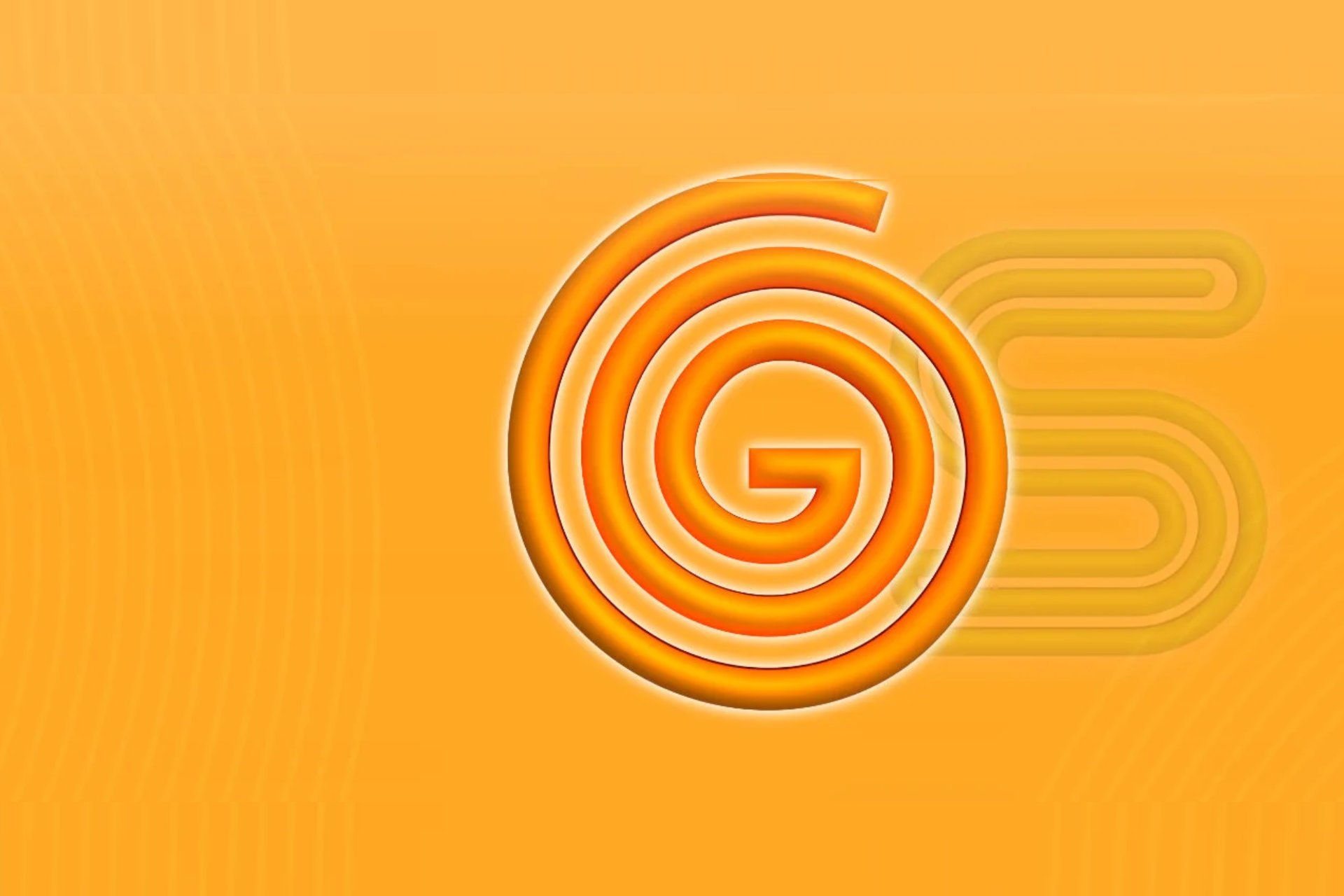 Illustration of the letter g composed of the sun, air, leaves and water.