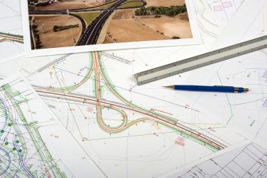 Map with road network