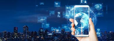 World connected through a smartphone
