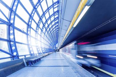 Aerial view of the Castellana Avenue in Madrid