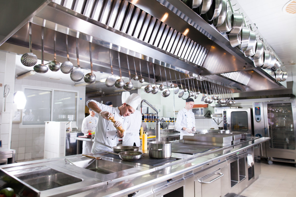 Cook preparing food