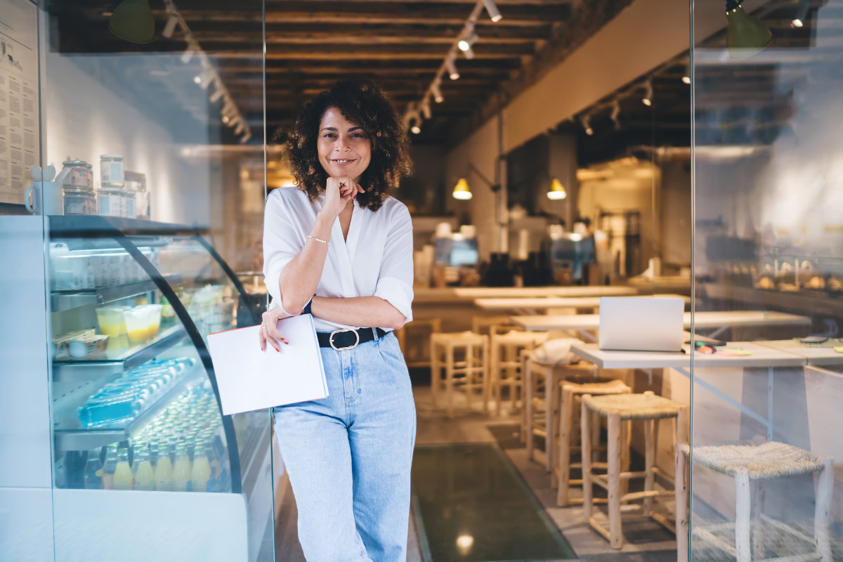 Girl in a restaurant