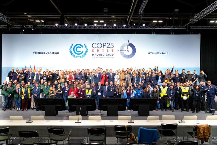 Ifema team celebrating the success of COP25
