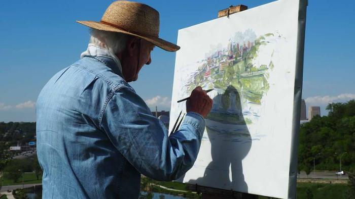 Hombre pintando, tipos de arte y qué son