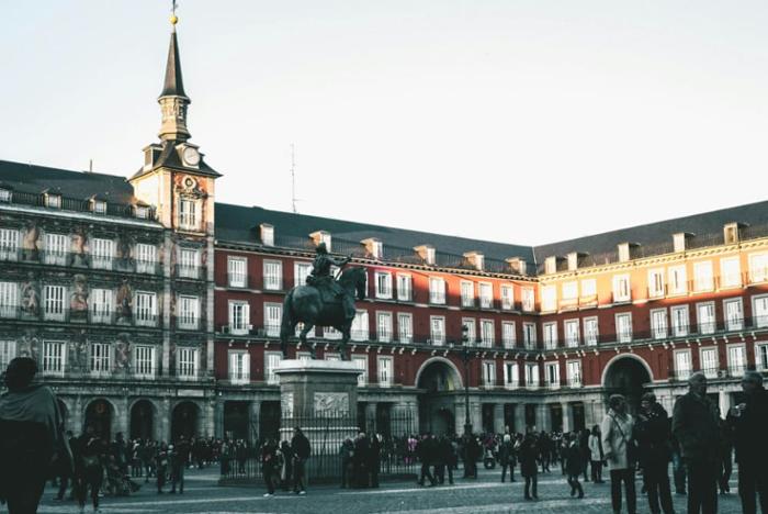 Plaza Mayor de Madrid atardecer
