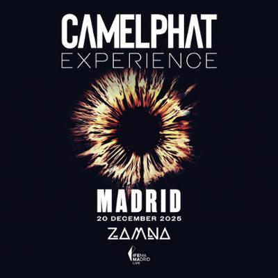 Cartel del evento Experience by Camelphat con fondo negro