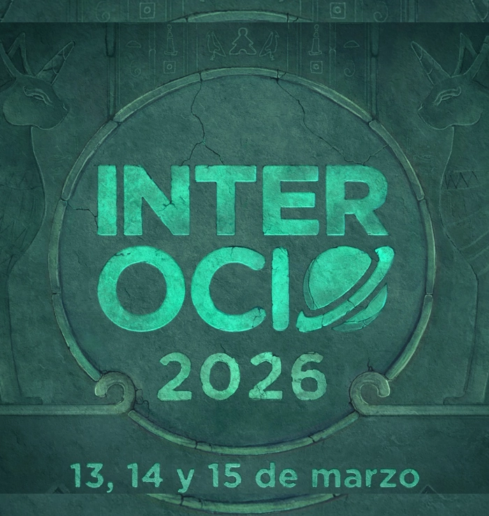 Cartel de Interocio con el logo en una pared antigua
