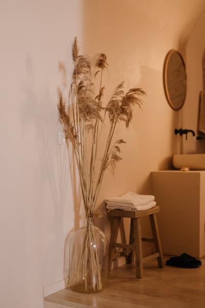 Decoración wabi sabi con plantas