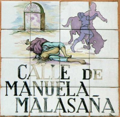 Letrero calle de Manuela Malasaña