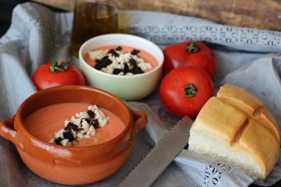 Plato de salmorejo