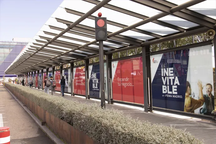 Advertising on entrance panels