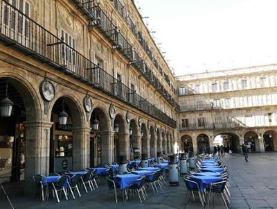 Terrazas de restaurantes de la Plaza Mayor de Madrid