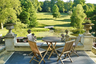 Vistas terraza con jardín