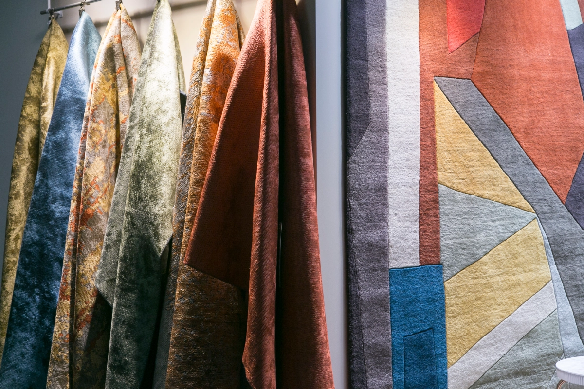 Fabrics on display at Editores textiles
