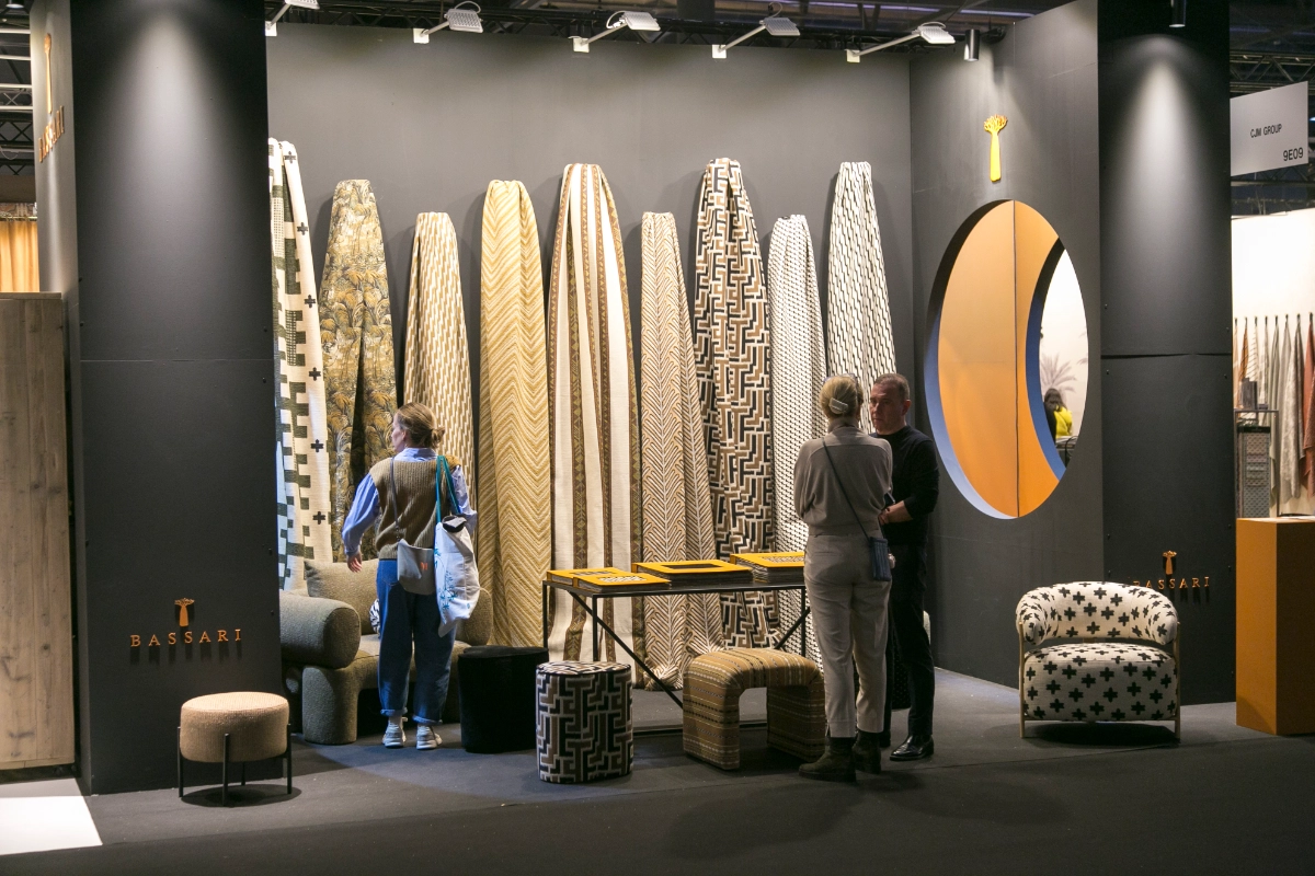 Fabrics on display at Editores textiles