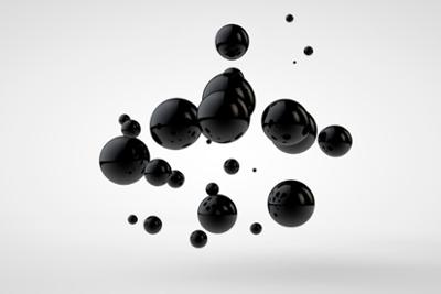 Imagen de burbujas de tinta.Micropigmentación.