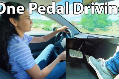 Pedal de un coche eléctrico