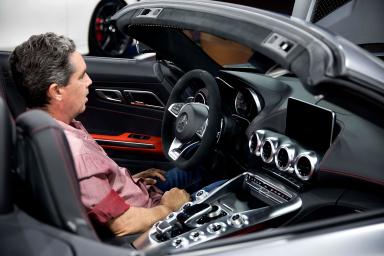 view of the interior of a mercedes