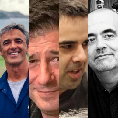 Imagen de cuatro autores: Alberto J. Alburquerque, Xermánico, Aneke,Mikel Bao