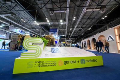 aspecto parcial pabellón en feria