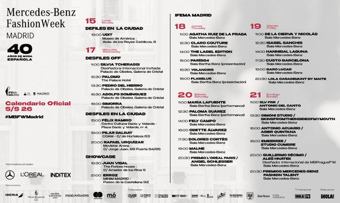MBFWMadrid 40th Anniversary Calendar